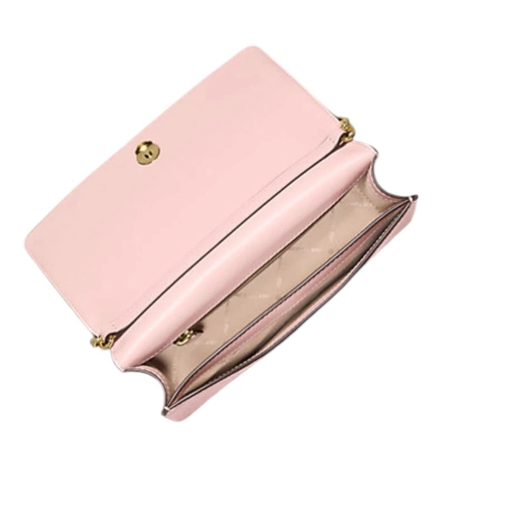 Michael Kors Jet Set Medium Signature Logo Crossbody Bag Powder Blush 35F5GTVC - Picture 9 of 11